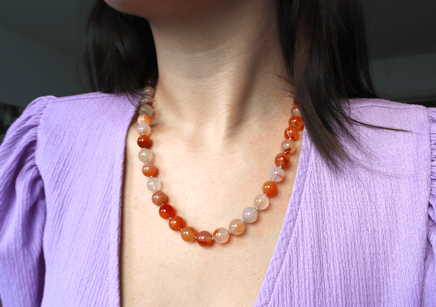 Halsband Karneol