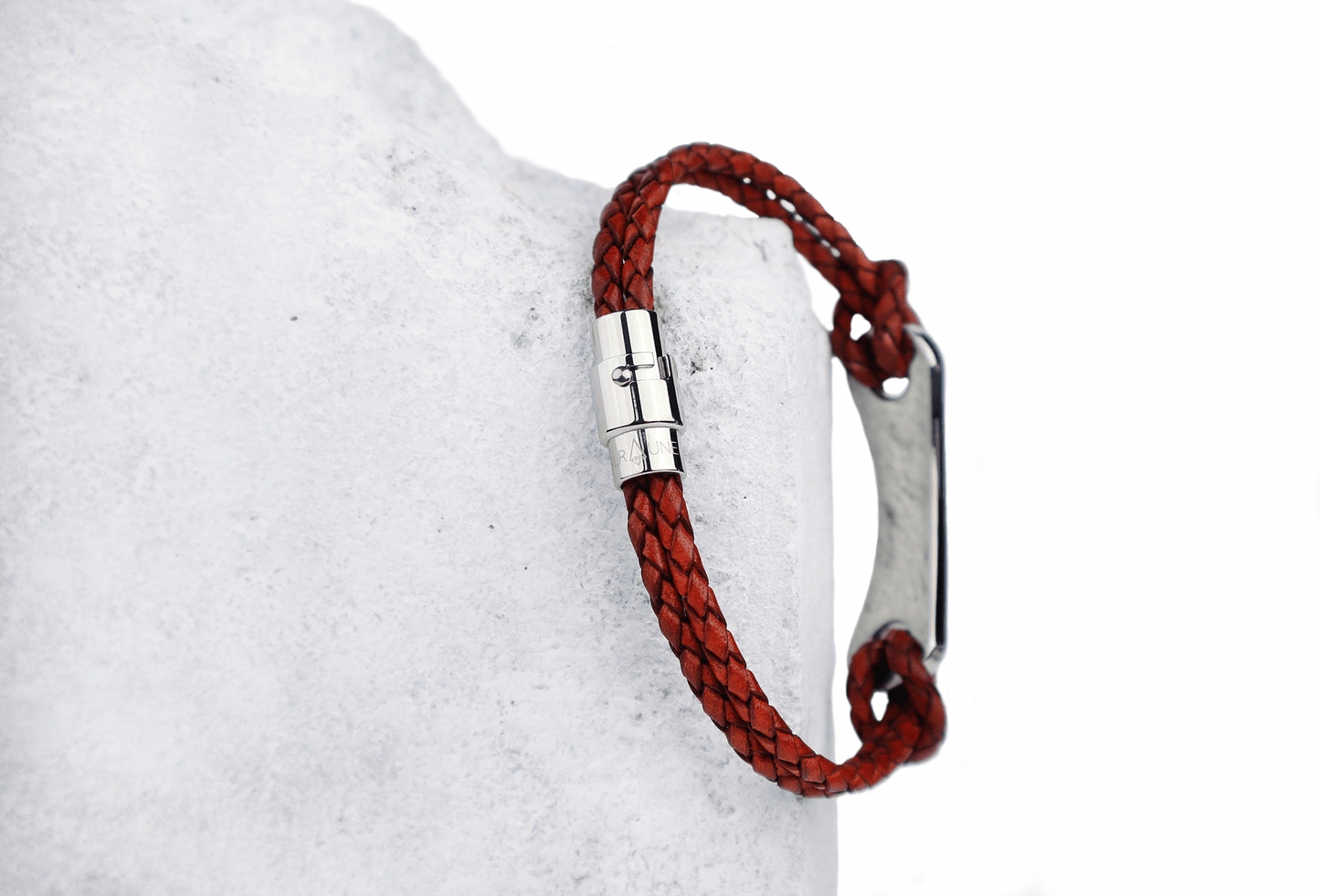 Elwin läderarmband roströd